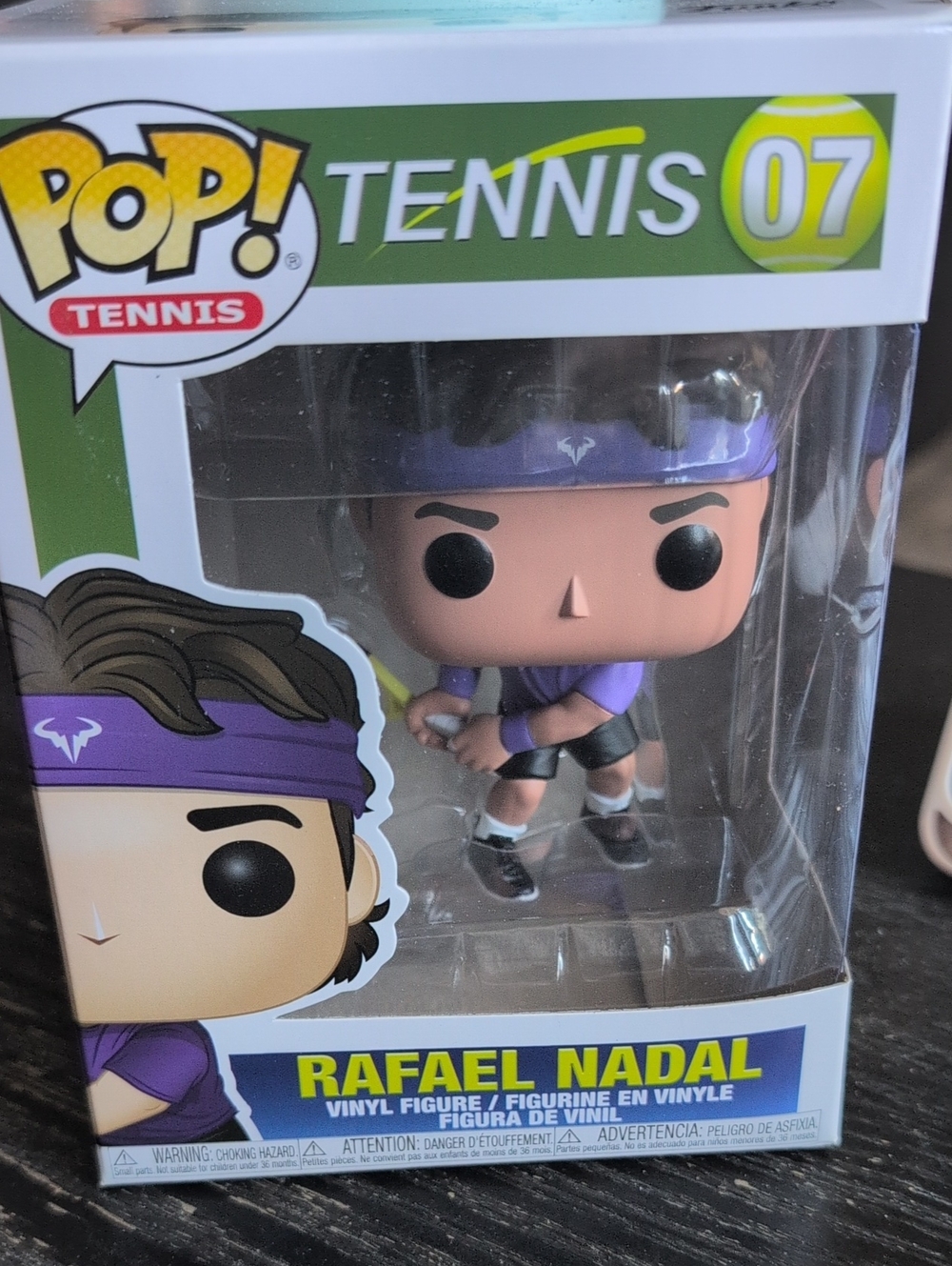 Funko Pop Tennis Rafael Nadal Vinyl Figure - Purple and Green Box